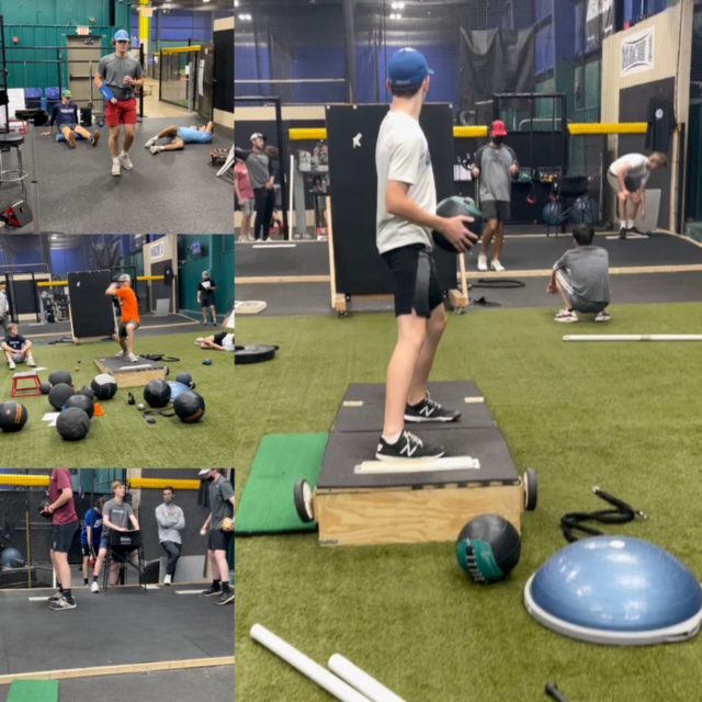 A photo of training workout for baseball